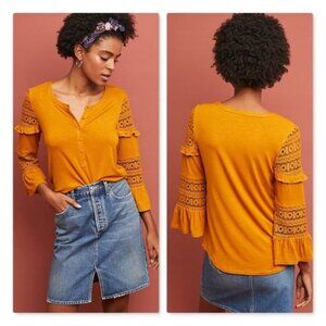 Anthropologie Maeve Judy Henley Top Small Medium
